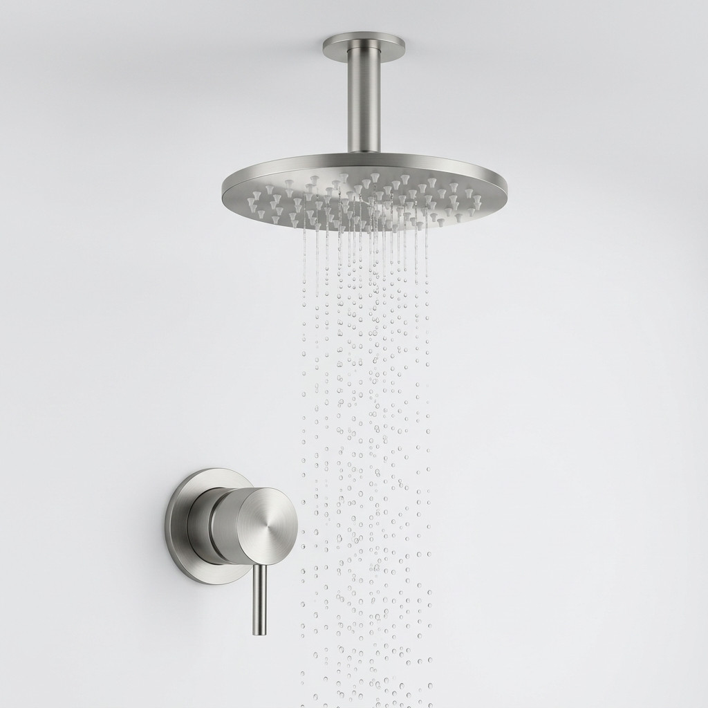 Aquanello Eterna Nerezová vestavná sprchová souprava s směšovačem dešťovou sprchou 20 cm a stropním ramenem 25 cm ET-S-SET7-4-02